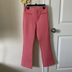 Zara, Red and White checkered Pants